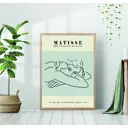 Постер 28 картин "Матисс взгляд женщины рисунок репродукция" 70x50 см в подарочном тубусе без рамы