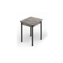 Стол квадратный Кеа 59x59 см ЛДСП цвет бетон/черный