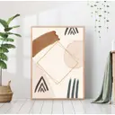 Постер 28 картин "Бежевая абстракция" 40x50 см в подарочном тубусе без рамы