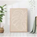 Постер 28 картин "Лист монстеры рисунок" 40x50 см в подарочном тубусе без рамы