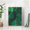 Постер 28 картин "Зеленые листья" 50x70 см в подарочном тубусе без рамы