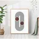 Постер 28 картин "Круги и полосы абстракция" 50x70 см в подарочном тубусе без рамы