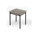 Стол прямоугольный Кеа 77x58/116x77 см ЛДСП цвет бетон/черный