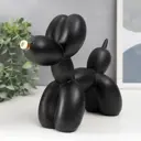 Фигурка "Воздушный шарик - собачка с золотым носиком" чёрный 7.5x20.5x17.5 см