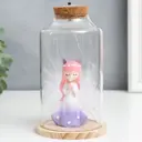 Фигурка с подсветкой "Девочка с ушками, шариком и пером" 10x10x17.5 см