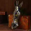 Панно маска "Жираф" золото 50x15x7 см