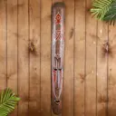 Панно маска "Абориген" красный узор, 100 см