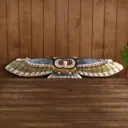 Панно "Парящая сова" золотистые крылья 100x1.5x20 см