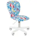 Офисное кресло Chairman Kids 105 white велюр цвет разноцветный