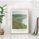 Постер 28 картин "Клод Моне пейзаж Ветейль" 50x40 см в подарочном тубусе без рамы