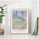 Постер 28 картин "Клод Моне тополя" 70x50 см в подарочном тубусе без рамы