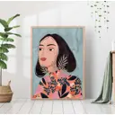 Постер 28 картин "Бруно Манкузо портрет девушки" 70x50 см в подарочном тубусе без рамы