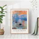 Постер 28 картин Клод Моне Впечатление Восходящее солнце 50x40 см в подарочном тубусе без рамы