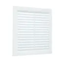 Решетка вентиляционная с сеткой Космовент неразъемная 190x190 мм abs-пластик цвет белый