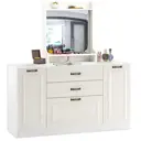 Комод Моби Ливерпуль 3 ящика 140x41x148 см ДСП цвет ясень