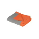 Плед Kyuar ПВ131, 180x130 см, полиэстер, цвет терракотовый/светло-серый