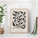 Постер 28 картин "Изогнутая ветка с листьями" 40x50 см в подарочном тубусе без рамы