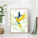 Постер 28 картин "Попугай на ветке" 40x50 см в подарочном тубусе без рамы