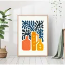 Постер 28 картин "Растения в вазах рисунок" 40x50 см в подарочном тубусе без рамы