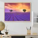 Постер 28 картин "Лавандовое поле пейзаж" 40x50 см в подарочном тубусе без рамы