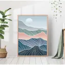 Постер 28 картин "Горы абстракция" 50x70 см в подарочном тубусе без рамы
