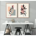 Набор постеров 2 шт. 28 картин листья ветки абстракция 50x70 см без рамы