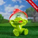 Садовая фигура Хорошие сувениры Лягушка улыбка под Мухомором 24x28 см