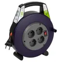 Удлинитель на катушке Эра Б0052923 4 розетки без заземления 2x0.75 мм 10 м 1300 Вт цвет черный