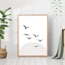 Постер 28 картин "Природа птицы небо закат" 40x50 см в подарочном тубусе без рамы