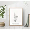 Постер 28 картин "Парусник. Акварель" 50x70 см в подарочном тубусе без рамы