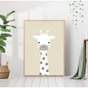 Постер 28 картин "Жираф для детской комнаты" 50x70 см в подарочном тубусе без рамы