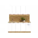 Кухонный гарнитур Сурская мебель Лилиан 180x215x60 см 28 мм ЛДСП цвет белый