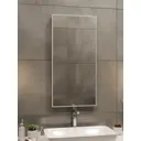 Зеркало интерьерное в алюминиевой раме настенное ONE Mirror 100x40 см серебро
