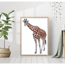 Постер 28 картин "Рисунок жираф" 50x40 см без рамы