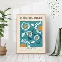 Постер 28 картин "Ромашки на голубом. Афины" 50x40 см без рамы