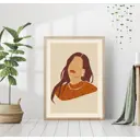 Постер 28 картин "Портрет девушки с платком" 70x50 см без рамы