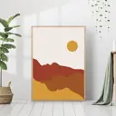 Постер 28 картин "Солнце над горами бохо" 70x50 см без рамы