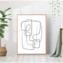 Постер 28 картин "Рисунок линией 2" 70x50 см без рамы