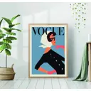 Постер 28 картин "Фешн рисунок Девушка обложка журнала Вог" 50x70 см в подарочном тубусе без рамы