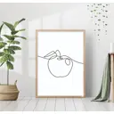 Постер 28 картин Яблоко Линейный рисунок 50x70 см в подарочном тубусе без рамы