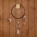 Ловец снов "Пять колец" коричневый 25x0.5x50 см