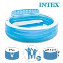 Бассейн надувной Intex 57190NP с подголовником 229x218x79 см от 3 лет