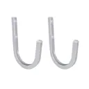 Крюк настенный J-образный Delta-Park HW-15 4x25x15 см металл цвет серый 2 шт