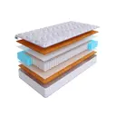 Матрас SkySleep Simple 2 S500 80x185 см независимый пружинный блок, односпальный, ортопедический, жесткий, кокосовый