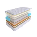 Матрас SkySleep Practic Middle Soft S1000 80x195 см независимый пружинный блок, односпальный, ортопедический, кокосовый