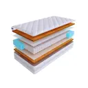 Матрас SkySleep EXPERT MAX HARD S500 60x180 см независимый пружинный блок, односпальный, ортопедический, жесткий, кокосовый