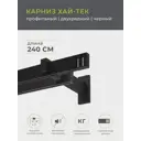 Карниз двухрядный Arttex 148.471, 240 см алюминий, цвет черный