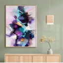 Постер 28 картин "Абстракция фиолетовая" 90x60 см в подарочном тубусе без рамы