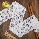 Тесьма вязаная Айрис 75мм x 10м белый