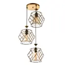 Светильник подвесной BAYERLUX 7557310 Куара 3 лампы 6 м² цвет золото